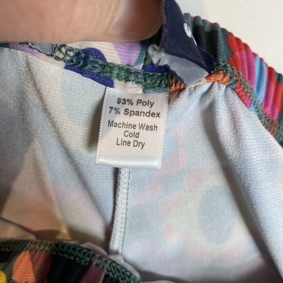 Lesley Evers Womens Pants Cropped Straight Leg Floral Colorful Hippie Artsy Sz M - Picture 5 of 9